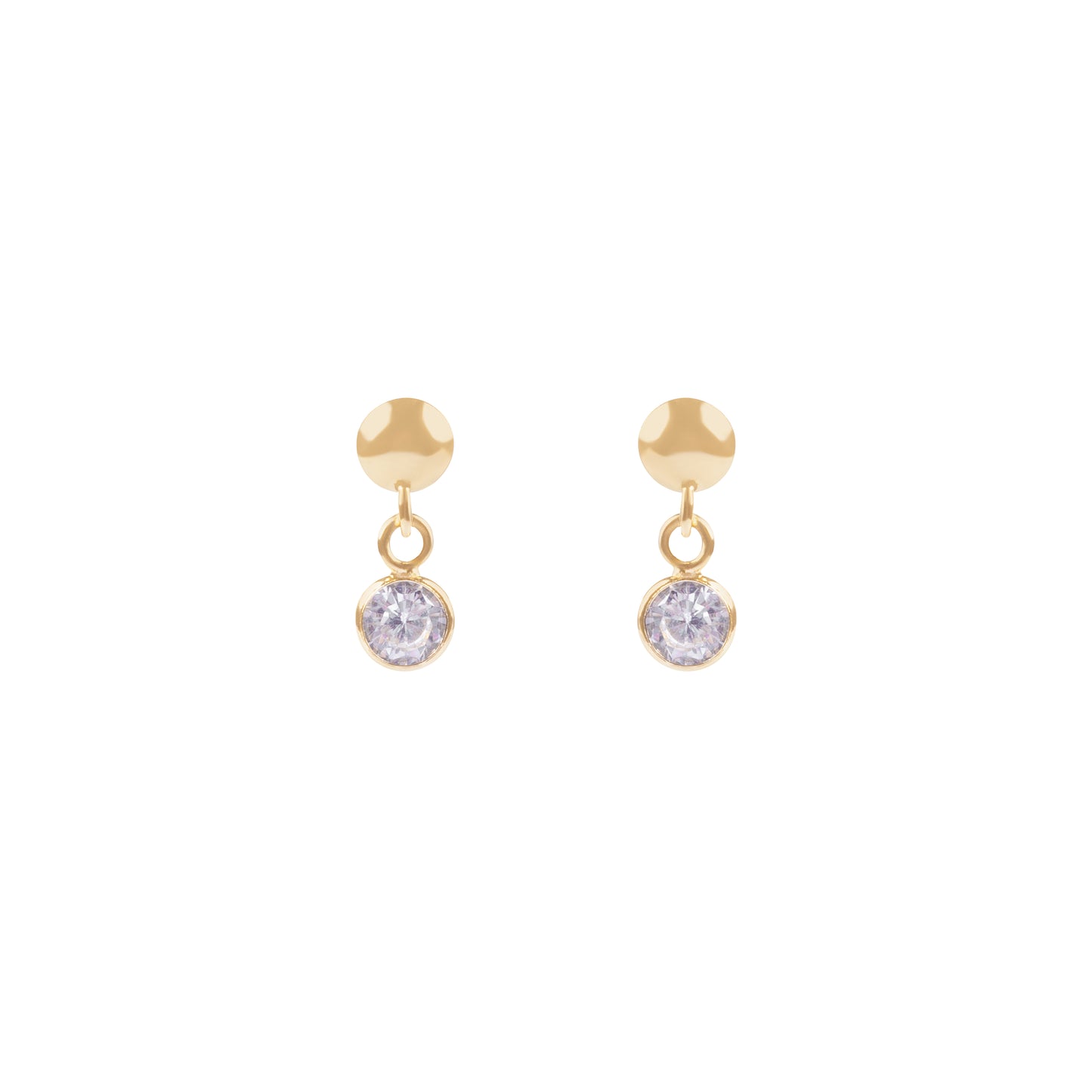 Brinco Baby com Pingente em Ouro Amarelo 18k