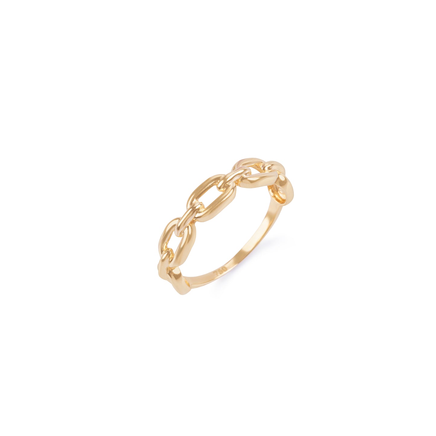 Anel Corrente em Ouro Amarelo 18k