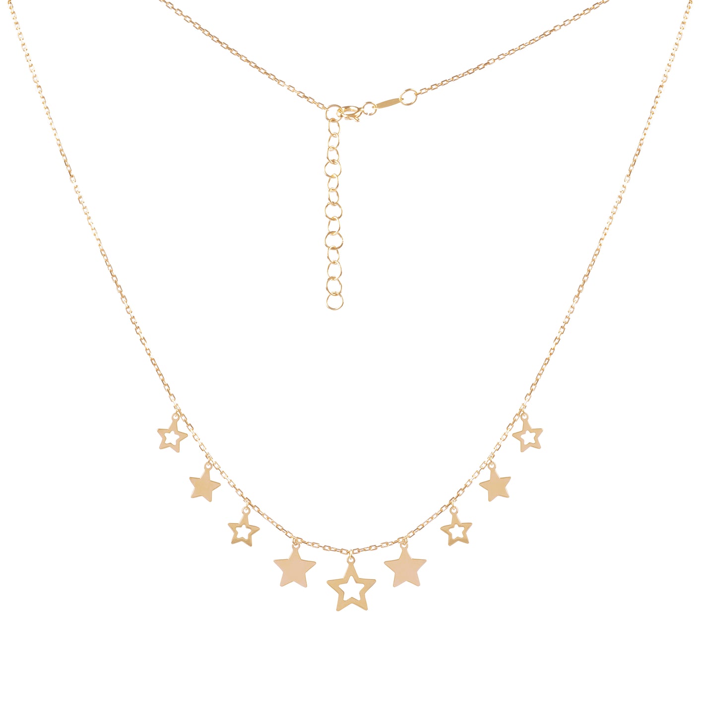 Colar Estrelas em Ouro Amarelo 18k