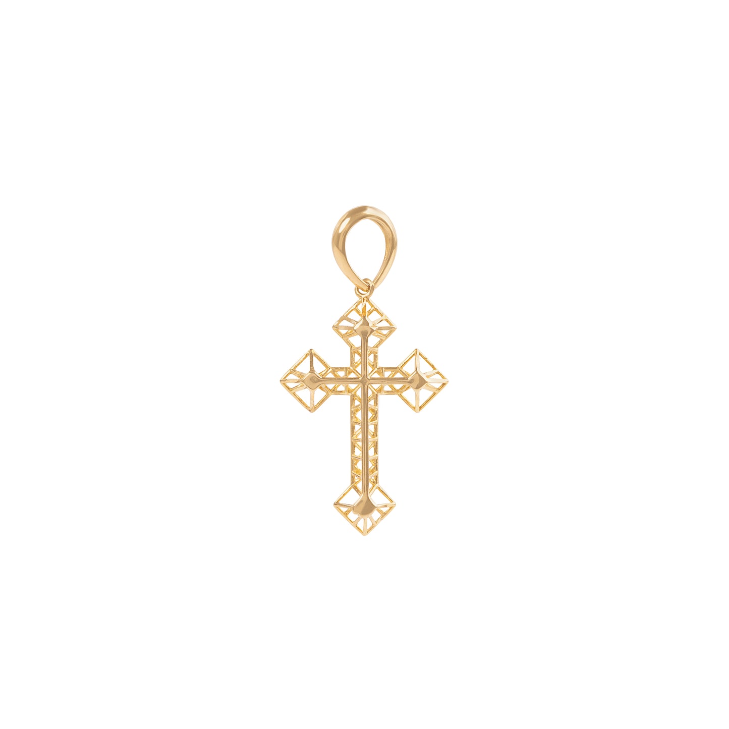Pingente Cruz em Ouro Amarelo 18k