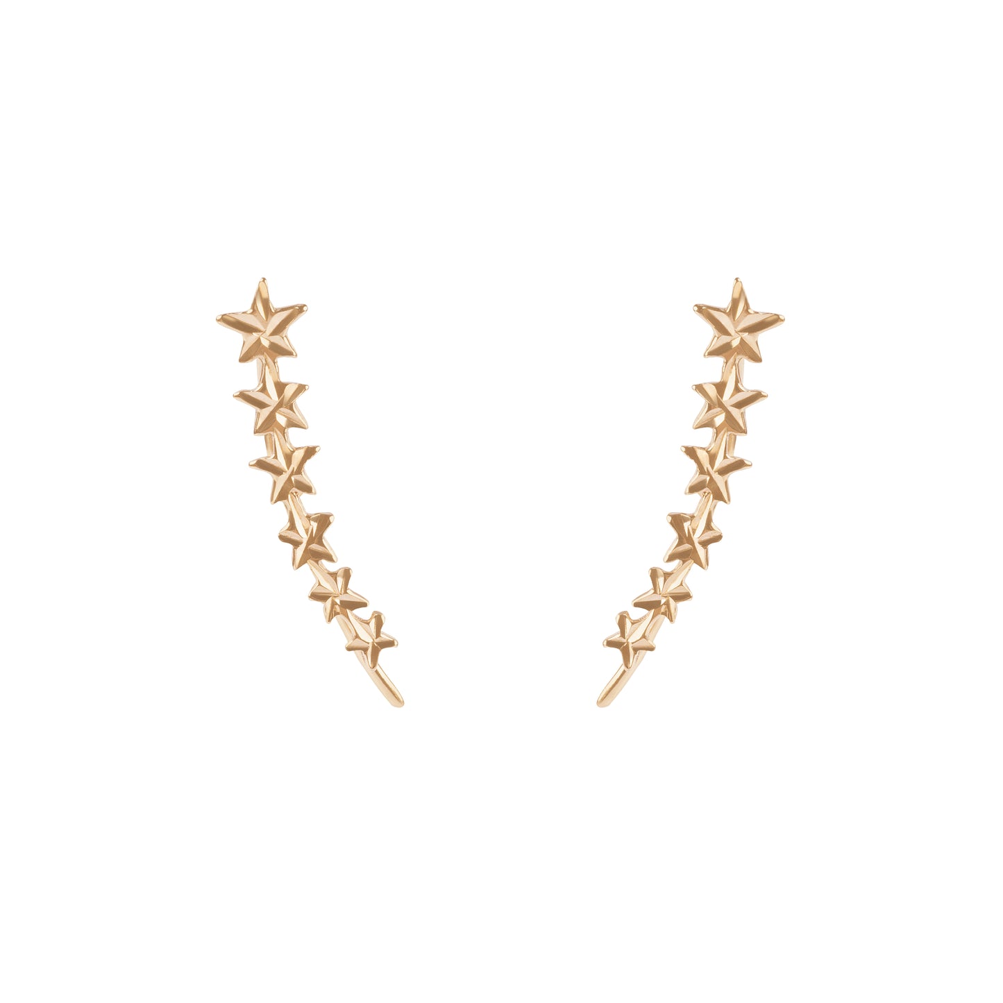 Ear Cuff Estrelas em Ouro Amarelo 18k