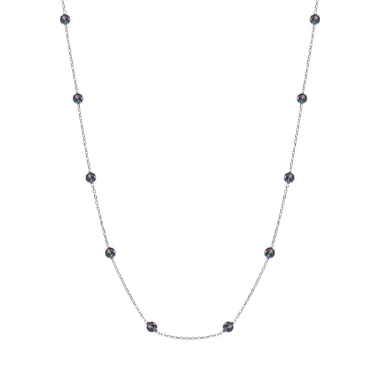 Colar Pedras Multicolor em Prata 925