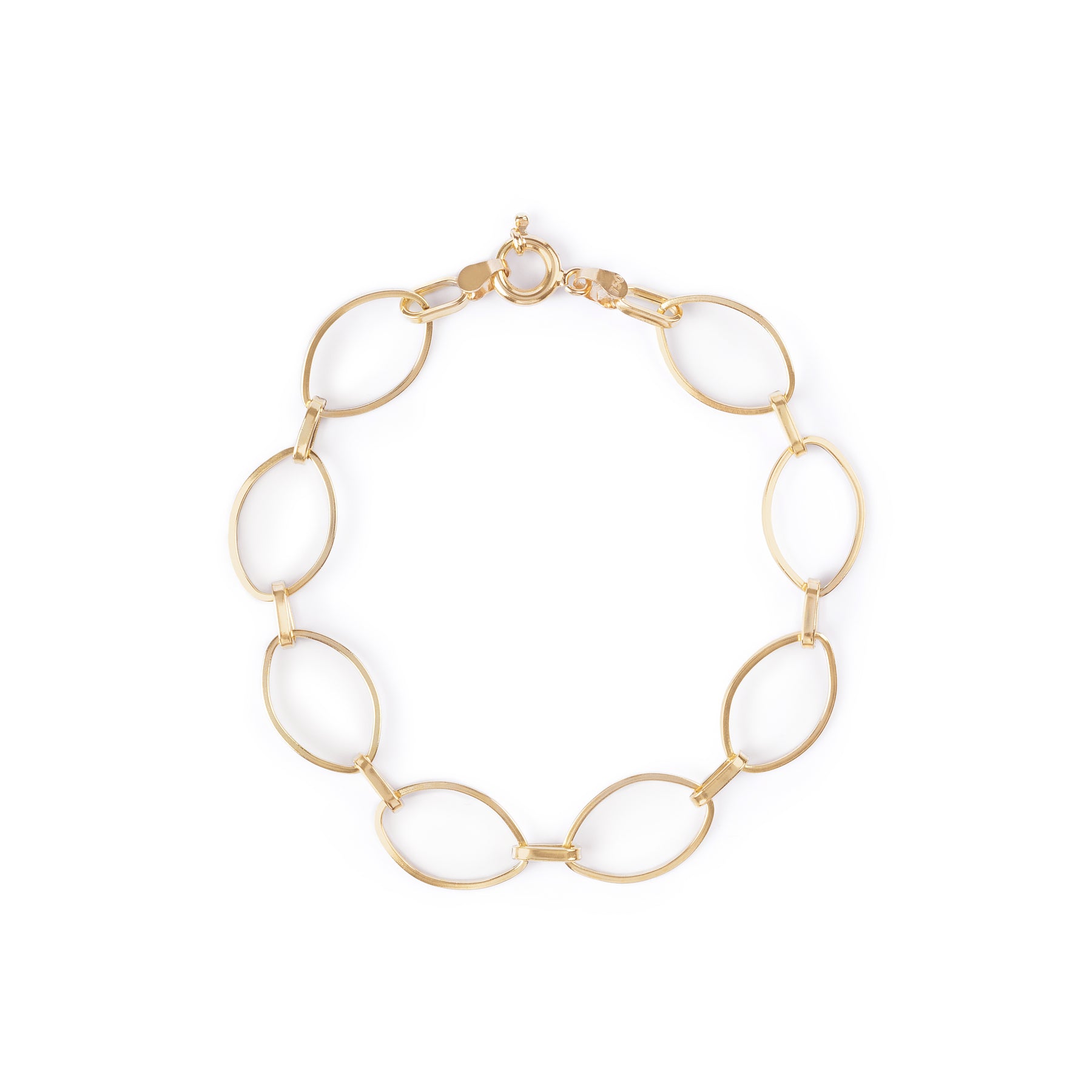 Pulseira Oval em Ouro Amarelo 18k