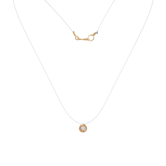 Colar Ponto de Luz Diamante em Ouro Amarelo 18k