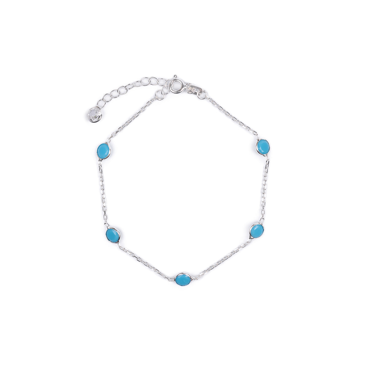 Pulseira Turquesa em Prata 925