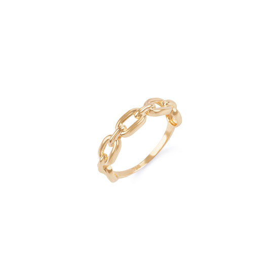 Anel Corrente em Ouro Amarelo 18k