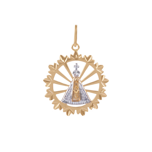 Pingente Nossa Senhora Aparecida em Ouro Amarelo 18k