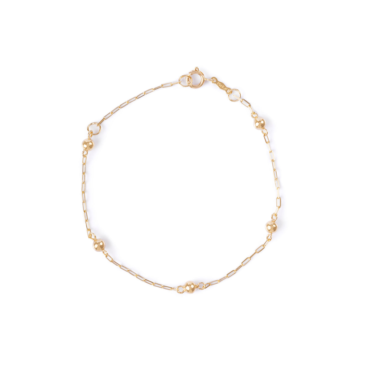 Pulseira Baby Bolinha em Ouro Amarelo 18k