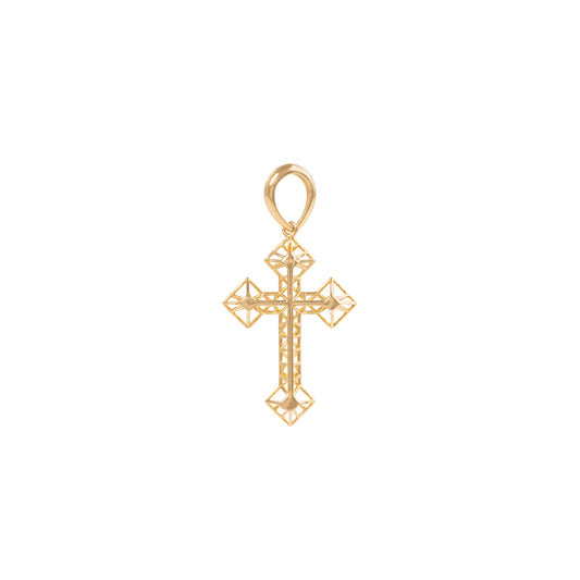 Pingente Cruz em Ouro Amarelo 18k