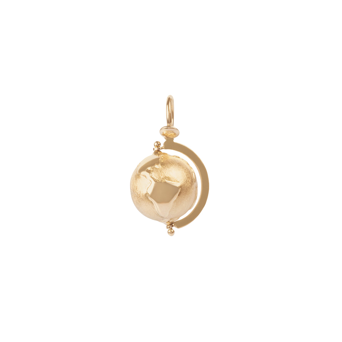 Pingente Globo em Ouro Amarelo 18k