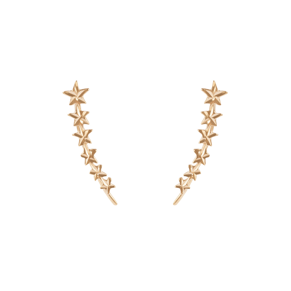 Ear Cuff Estrelas em Ouro Amarelo 18k