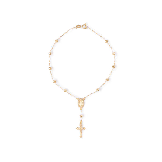 Pulseira Terço em Ouro Amarelo 18k