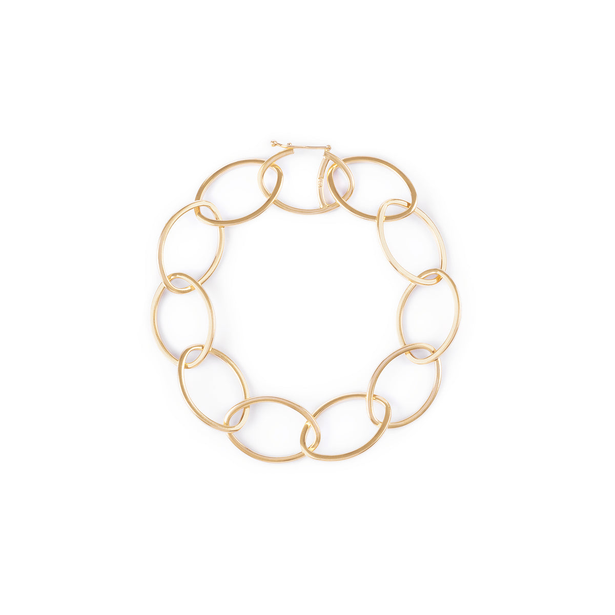 Pulseira Oval em Ouro Amarelo 18k